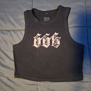 Blackcraft Womens Sleeveless Cropped Tank